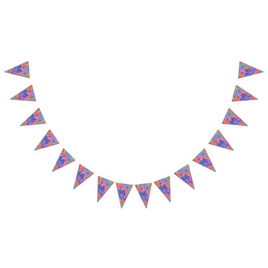 Hübsche Wasserfarbe-BlumenParty-Flagge Wimpelkette (Alle)