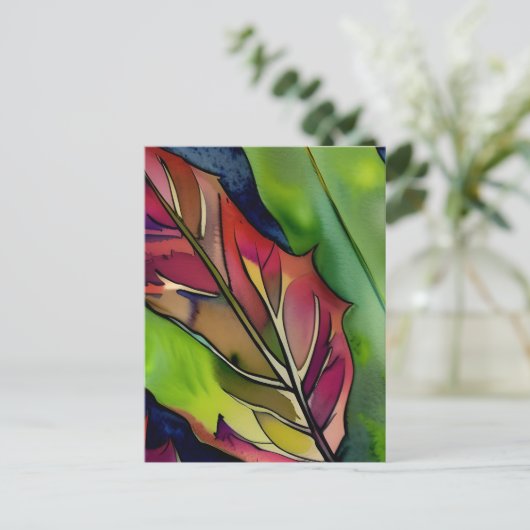 Hübsche Wasserfarbe Botanisch Postkarte (Stehend Vorderseite)