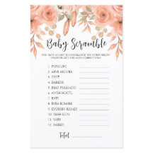 Hübsche Wasserfarbe Frühjahr Word Scramble Baby Du