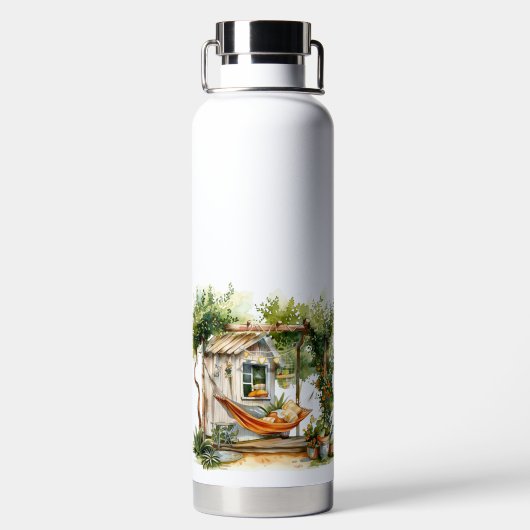HÜBSCHE WASSERFARBE FRÜHZEIT TRINKFLASCHE (Rückseite)