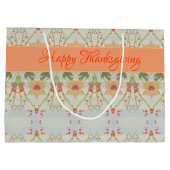 Hübsche Wasserfarbe Große Erntedank Geschenktasche Geschenktüte (Rückseite)