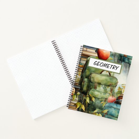 HÜBSCHE WASSERFARBE GRÜNE SCHULE-BACKPACKUNGEN NOTIZBLOCK (Innenseite)