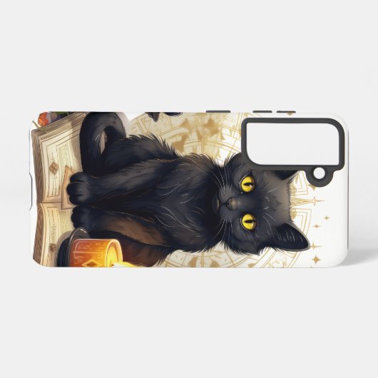 HÜBSCHE WASSERFARBE HALLOWEWEE SCHWARZE KÜCHE SAMSUNG GALAXY HÜLLE (Rückseite (Horizontal))