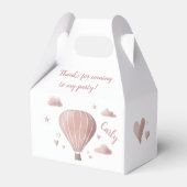 Hübsche Wasserfarbe Heißluftballon - Gefälligkeits Geschenkschachtel (Rückseite)