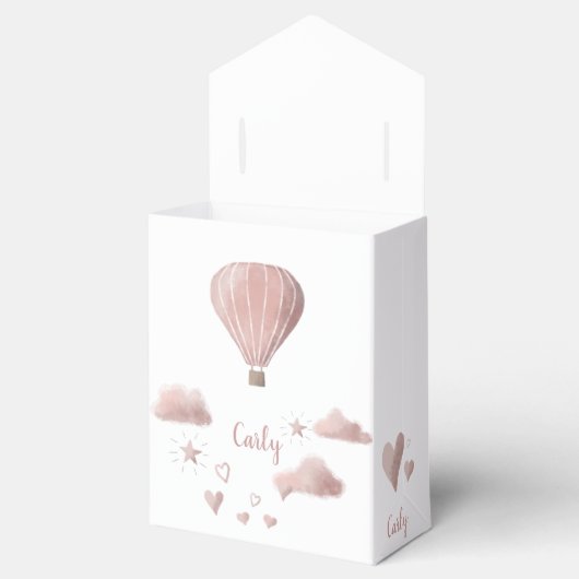 Hübsche Wasserfarbe Heißluftballon - Gefälligkeits Geschenkschachtel (Geöffnet)