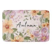 Hübsche Wasserfarbe Herbst Schöne Blüte Badematte (Vorderseite)