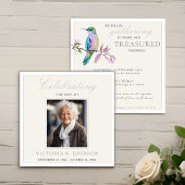 Hübsche Wasserfarbe Hummingbird - Lebensfeier Einladung