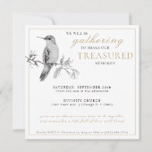 Hübsche Wasserfarbe Hummingbird - Lebensfeier Einladung (Rückseite)