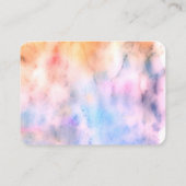 hübsche Wasserfarbe lila blaue abstrakte Visitenkarte (Rückseite)