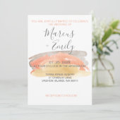 Hübsche Wasserfarbe Minimalistische Hochzeit Einla Einladung (Stehend Vorderseite)