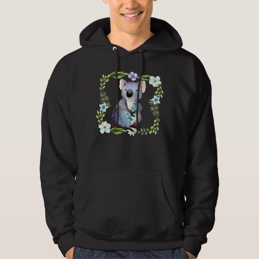 Hübsche Wasserfarbe Niedlich Koala Hoodie (Vorderseite)