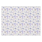 Hübsche Wasserfarbe Pastell Violet Blume Gartenanl Tischdecke (Vorderseite (Horizontal))