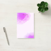 Hübsche Wasserfarbe Pinke Stroke Spritzer Lila Post-it Klebezettel (Büro)