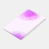 Hübsche Wasserfarbe Pinke Stroke Spritzer Lila Post-it Klebezettel (angewinkelt)