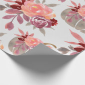 Hübsche Wasserfarbe Pumpkin Baby Dusche Geschenkpapier (Ecke)