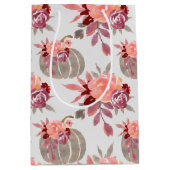 Hübsche Wasserfarbe Pumpkin Baby Dusche Wrapping P Mittlere Geschenktüte (Vorderseite)