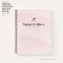 Hübsche Wasserfarbe Rosa Paare Leere Rezept Notizblock