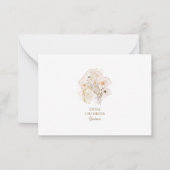 Hübsche Wasserfarbe Rustikale Blume Gärtner Mitteilungskarte (Vorderseite)