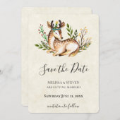 Hübsche Wasserfarbe Save The Date (Vorne/Hinten)