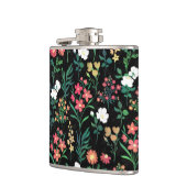 Hübsche Wasserfarbe Schwarz Botanisch Flachmann (Links)