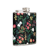 Hübsche Wasserfarbe Schwarz Botanisch Flachmann (Rechts)