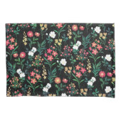 Hübsche Wasserfarbe Schwarz Botanisch Kissenbezug (Vorderseite-Links)