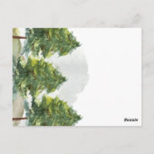 Hübsche Wasserfarben Bäume Landschaft Hochzeit ein Postkarte (Rückseite)