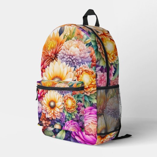 Hübsche Wasserfarben Bedruckter Rucksack (Rückseitige Ecke Rechts)