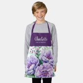 Hübsche Wasserfarben Blumenmädchen Koch Ausbildung Schürze (Getragen)
