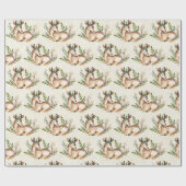 Hübsche Wasserfarben Deh nieder Boho Weihnachten Geschenkpapier (Flach)