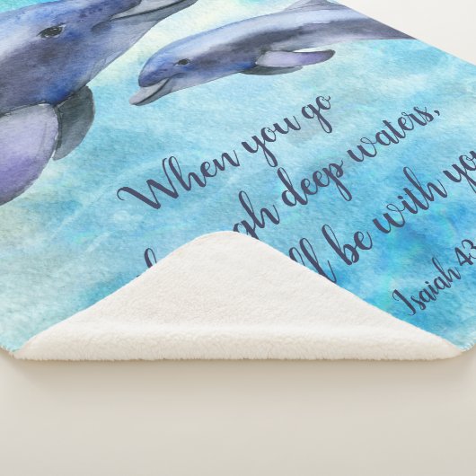 Hübsche Wasserfarben-Delphine| Bibel Sherpadecke (3/4)