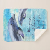 Hübsche Wasserfarben-Delphine| Bibel Sherpadecke (Vorderseite (Horizontal))