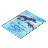 Hübsche Wasserfarben-Delphine| Journal-Notebook Notizblock (Linke Seite)