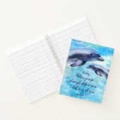 Hübsche Wasserfarben-Delphine Personalisiert Notizblock (Innenseite)