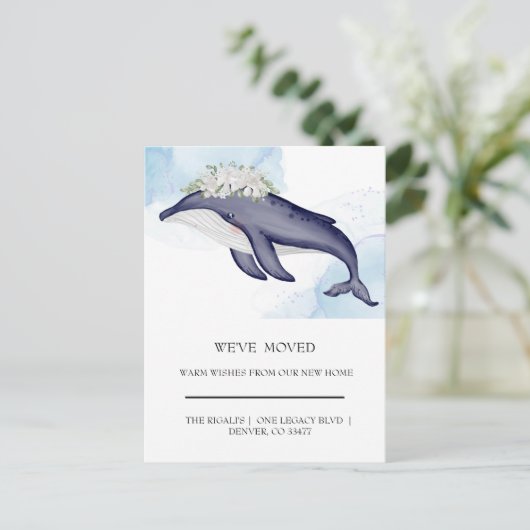 Hübsche Wasserfarben Delphine Zuhause, die sich au Postkarte (Stehend Vorderseite)