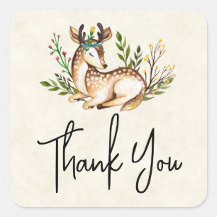 Hübsche Wasserfarben, die Boho hinunter legen Viel Quadratischer Aufkleber