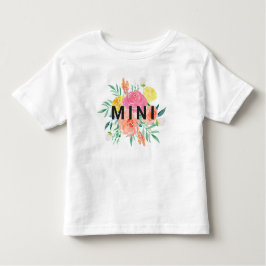 Hübsche Wasserfarben-Flora-MINI-Matching Kleinkind T-shirt