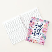 Hübsche Wasserfarben Florals | Schriftsatz Notizblock (Innenseite)