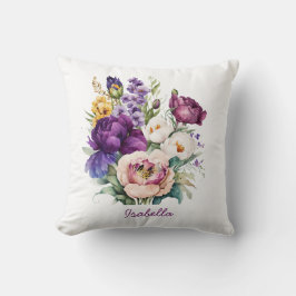 Hübsche Wasserfarben Frühlingsblumen Blüten Kissen