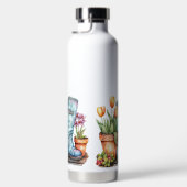 HÜBSCHE WASSERFARBEN FRÜHZEIT BLUME & BOOTE TRINKFLASCHE (Rechts)
