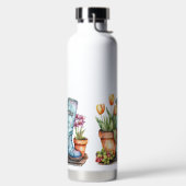 HÜBSCHE WASSERFARBEN FRÜHZEIT BLUME & BOOTE TRINKFLASCHE (links)