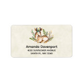 Hübsche Wasserfarben-Hirsche, die Boho ablegen Adressaufkleber (Vorne)