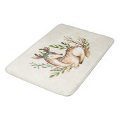 Hübsche Wasserfarben-Hirsche, die Boho ablegen Badematte (Schrägansicht)