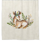 Hübsche Wasserfarben-Hirsche, die Boho ablegen Duschvorhang (Vorderseite)