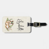 Hübsche Wasserfarben-Hirsche, die Boho ablegen Gepäckanhänger (Vorderseite horizontal)