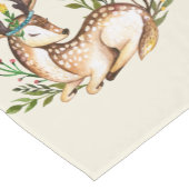 Hübsche Wasserfarben-Hirsche, die Boho ablegen Kurzer Tischläufer (Ecke)