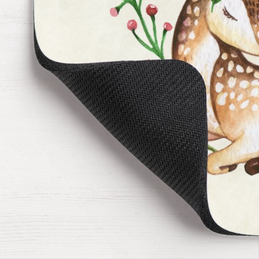 Hübsche Wasserfarben-Hirsche, die Boho ablegen Mousepad (Ecke)
