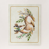 Hübsche Wasserfarben-Hirsche, die Boho ablegen Puzzle (Vertikal)