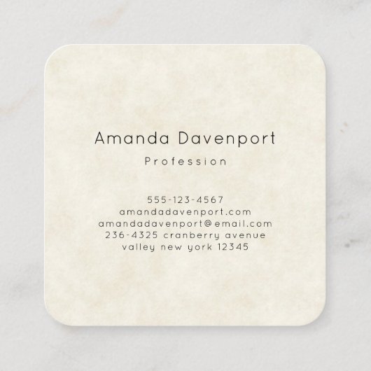 Hübsche Wasserfarben-Hirsche, die Boho ablegen Quadratische Visitenkarte (Rückseite)