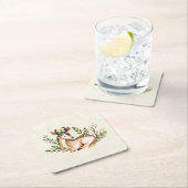 Hübsche Wasserfarben-Hirsche, die Boho ablegen Rechteckiger Pappuntersetzer (Vor Ort)